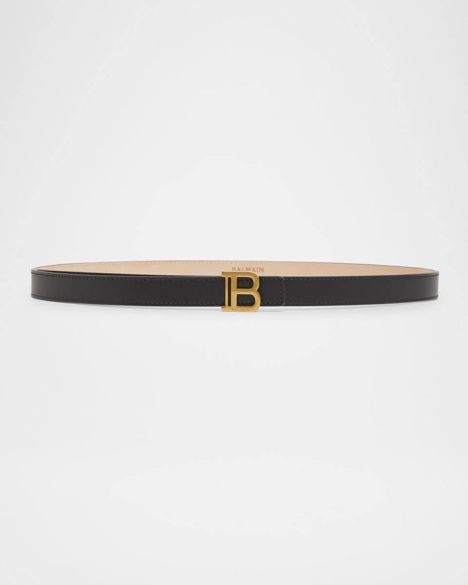 B-Monogram Calfskin Medium Leather Belt
